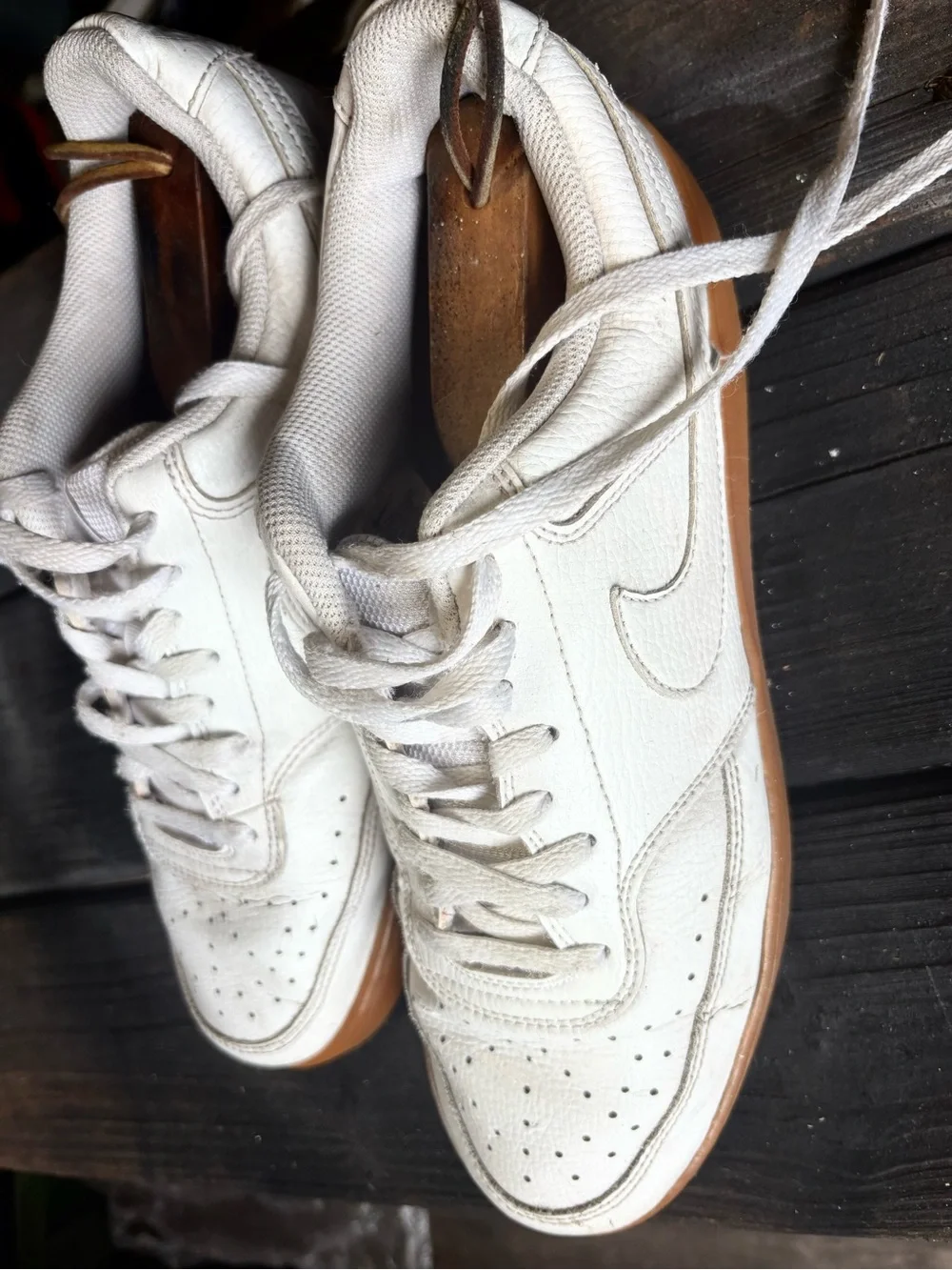Nike Air Force 1 Low '07 leather sneakers in white & cream #airforce1